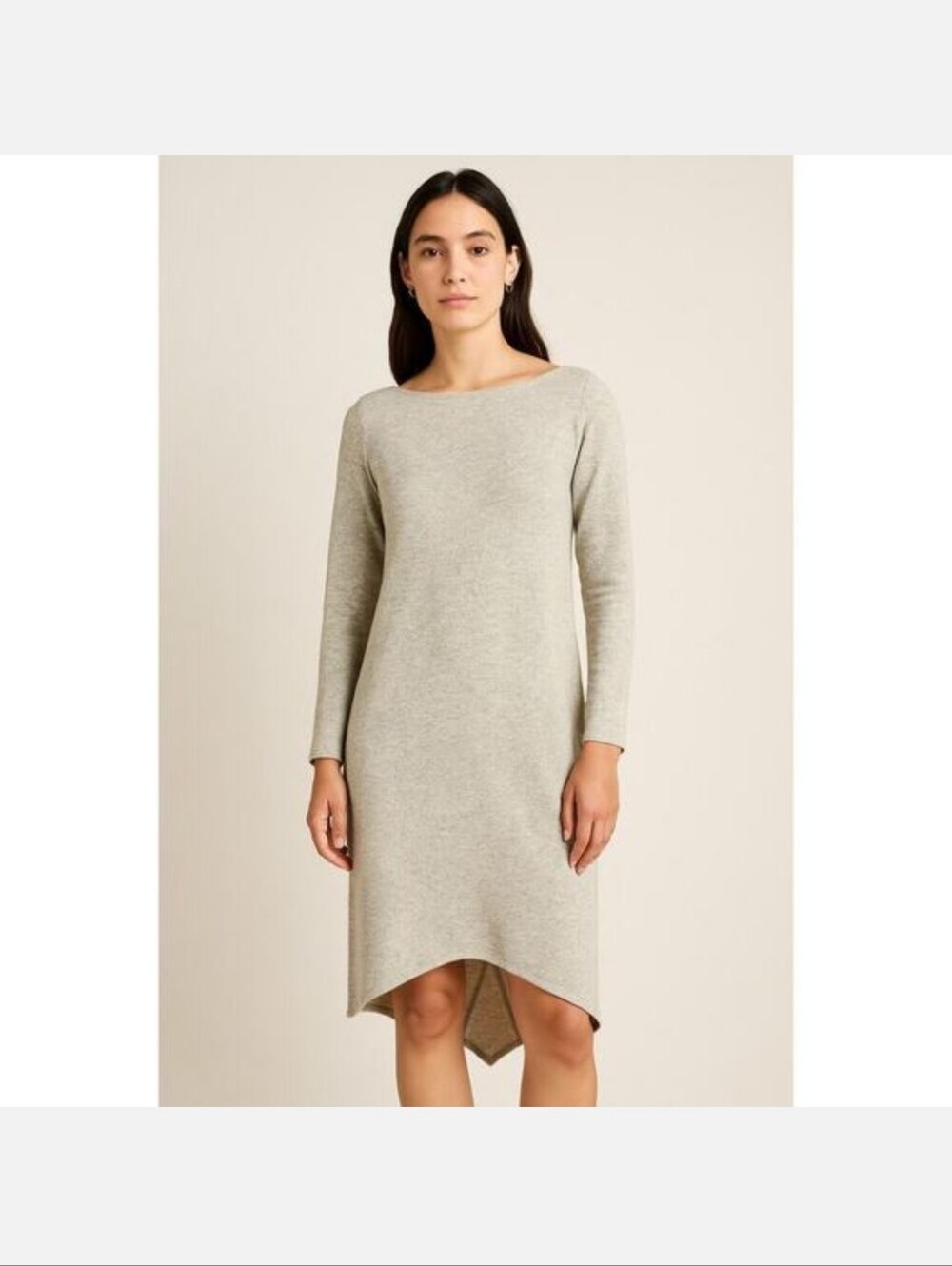 Moth Anthropologie Sweater Dress Womens M‎ Beige Crossback Midi Soft Cozy Lounge